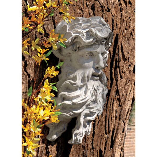 Drawing Cast Greek God Sea Poseidon Wall Sculpture Mask Neptune